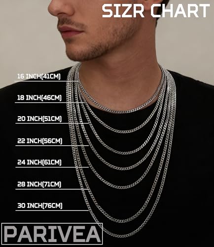 925 Sterling Silver Cross Necklace Men - Oxidized Hammered Cross Pendant with Stainless Steel Cuban Link Curb Chain Vintage Unique Crucifix Necklaces Silver Jewelry for Mens Women 16-30 Inches