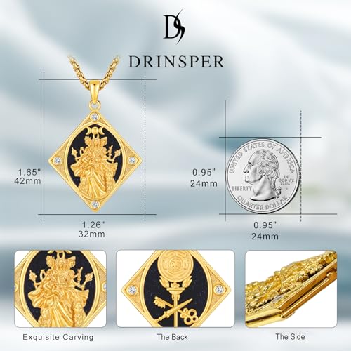 Hecate Tarot Card Necklace Triple Moon Hekate Goddess of Witches Pendant for Women Men 925 Sterling Silver 18k Gold Plated Hecate Ancient Greek Mythology Witchcraft Magic Amulet Jewelry Gift - style: Hecate Tarot Card -A