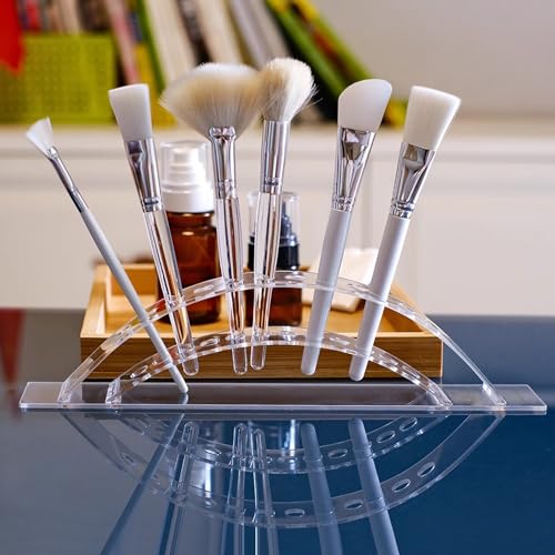 WAYUTO Hair Chopsticks Organizer Hairpin Stick Display Stand Arched Acrylic Display Stand Clear 12 Slot Display Stand Acrylic Stand for Display Hair Stick Storage Organizer for Pens Makeup Brush