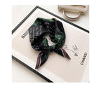 100% Mulberry Silk Neck Scarf - 21'' x 21'' Lightweight Neckerchief - Women Men Small Square Digital Printed Scarves - color: 077