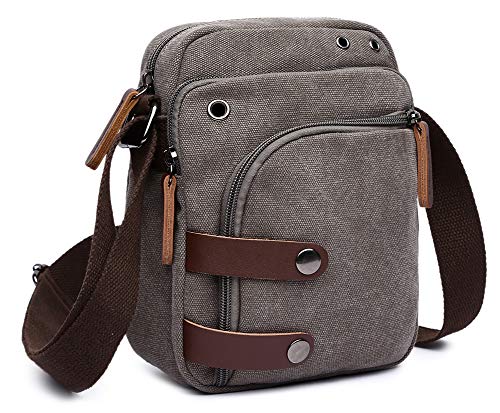 Collsants Mini Crossbody Bags for Women and Men - Small Purses and Handbags - Travel Bag - Canvas Shoulder Purse - color: Grey