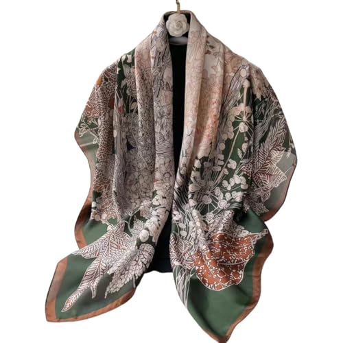 XL 43 Inch Extra Large Square Scarf Fashion Scarves Silk Feeling Hair Scarf Wrapping Scarfs Night Sleeping Headscarf - color: Ba1011