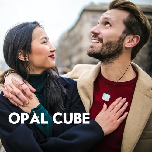 Runyangshi Opal Stone Healing Crystal Square Pendant 0.59"-0.78"(1.5-2cm) Tumbled Polished Stones Necklace Meditation Reiki Energy Amulet Bohemia for Men Women Hand-Woven Rope Gift - color: Opal