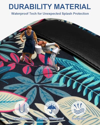 Capolo Sling Bag for Women Men Waterproof Crossbody Bags for Women Trendy Casual Fanny Pack with Convertible Shoulder Strap Chest Bag for Travel Hiking(Blue Leaves, Medium) - color: Blue Leaves, size: Medium