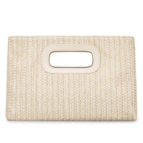 Top Handle Clutch Handbags for Women, Evening Handbag Shoulder Crossbody Purse with Gold Chain - color: Beige