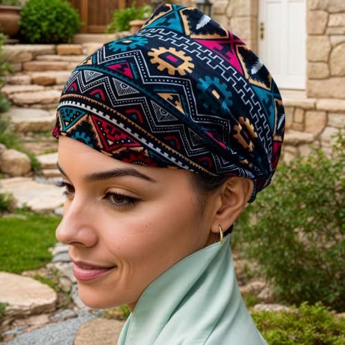1 Pack Boho Headbands Stretch Paisley Print Bandana Headband Criss Cross Hair Bands Knotted Head Wrap Yoga Daily for Women and Girls (Multicolor Floral) - color: Multicolor Floral