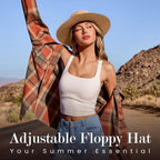 Beach Sun Straw Hats for Women, UPF 50+ UV Sun Protection Wide Brim Summer Straw Hat Foldable Packable Roll up Cap - color: Hemp Rope Buckle - Khaki