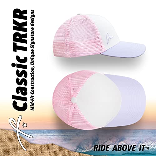 Grace Folly Beach Trucker Hats for Women- Snapback Baseball Cap for Summer - color: Classic Pink & Lilac