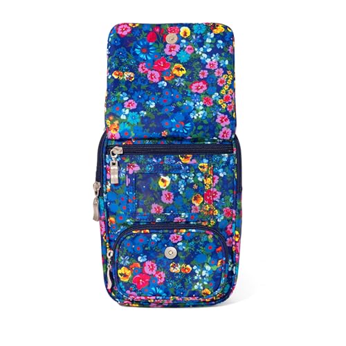 Baggallini Journey Crossbody Bags for Women 9x6 Small Lightweight Travel Handbag W/RFID - color: Flower Market
