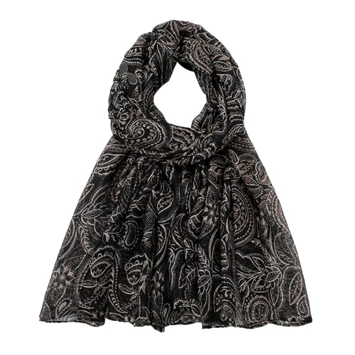 vimate Lightweight Scarf for Women Fashion Head Cover Hijab Cotton Voile Scarf Shawl Wrap for Spring Fall Winter Season - color: J1#.style 25