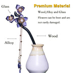 Flower Hair Sticks Hair Chopstick Chinese Hair Stick 1PC 7.08" Wooden Hair Pins Chinese Hair Accessories For Long Hair Buns