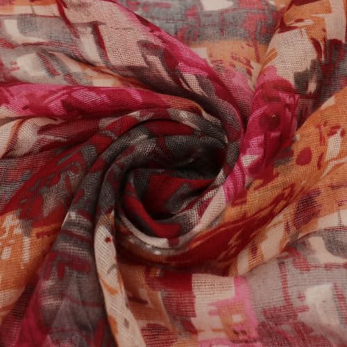 vimate Lightweight Scarf for Women Fashion Head Cover Hijab Cotton Voile Scarf Shawl Wrap for Spring Fall Winter Season - color: J3#.style 14