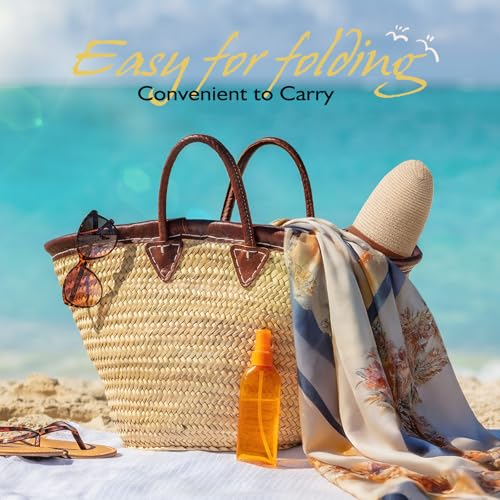 Womens Beach Sun Straw Hat, Wide Brim Sun Hat Travel Foldable Summer Wind Lanyard UPF 50+ - color: Beige