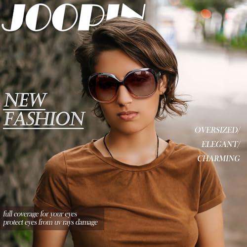 Joopin Oversized Sunglasses Womens Trendy Polarized Large Driving Sun Glasses Ladies UV Protective Big Sunnies Shades - color: B13-gradient Brown/Brown Gradient