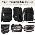 Baggallini Journey Crossbody Bags for Women 9x6 Small Lightweight Travel Handbag W/RFID - color: Black Quilt