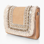 Embroidered Straw Clutch Purse – Summer Beach Boho Designer Woven Envelope Handbag for Women, Vacation Gift - style: Nautical Purse