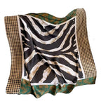 XL 43 Inch Extra Large Square Scarf Fashion Scarves Silk Feeling Hair Scarf Wrapping Scarfs Night Sleeping Headscarf - color: Ba1022