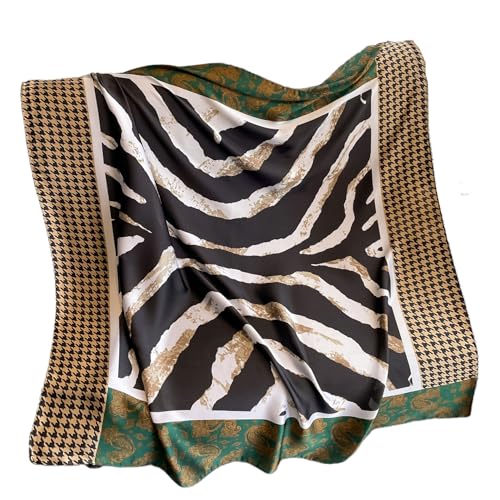 XL 43 Inch Extra Large Square Scarf Fashion Scarves Silk Feeling Hair Scarf Wrapping Scarfs Night Sleeping Headscarf - color: Ba1022