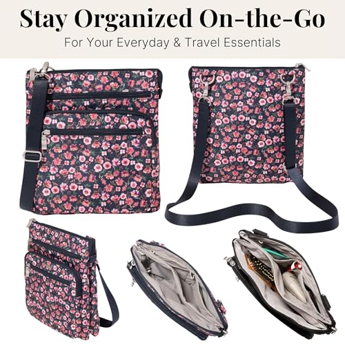 Baggallini womens Out and About Crossbody - color: Autumn Peony