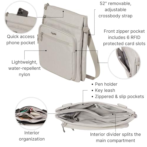 Baggallini womens Out and About Crossbody - color: Vanilla Heritage