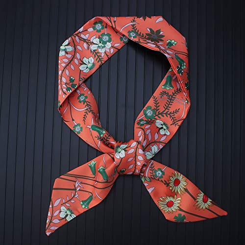 4pcs Bright Flowers Bag Handbag Handle Ribbon Scarf Hair Head Band Neck Neckerchief Scarf Fashion Gifts