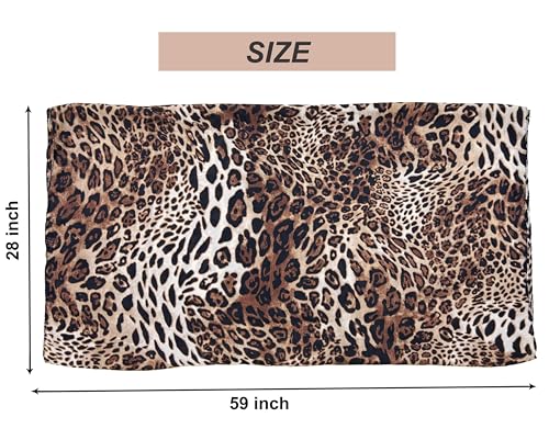 Womens Leopard Print Scarves - Fashion Cheetah Wrap Scarves Long Soft Lightweight Sunscreen Scarf for All Seasons - color: Leopard Print