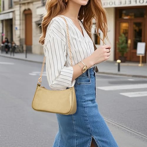 Uygafly Shoulder Bag for Women Cute Handbags Purses - color: Ag-gold