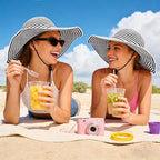 Sun Hat for Men Women UV Protection Wide Brim Fishing Hats Breathable UPF 50+ Boonie Bucket Hats Beach Safari Hiking Garden - color: Black/White