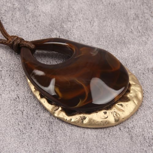 Boho Necklaces for Women Cord Necklace with Pendant Long Silver Necklace Vintage Sweater Necklace Hippie Jewelry for Women Girls Gifts - style: Large Boho Necklace