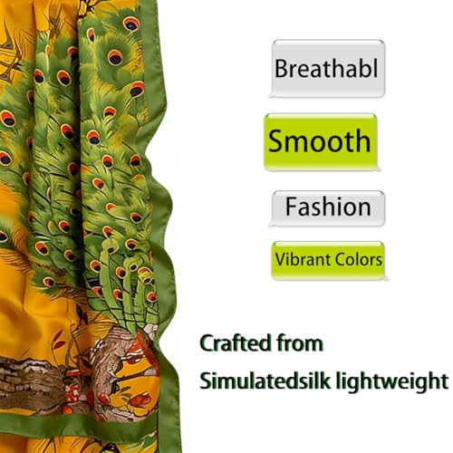 Women's Print Kaftan & Scarf Set, Boat Neck Silky Shawl Dress, Elegant Boho Chic Cape Wrap for Swimsuit Cover Up