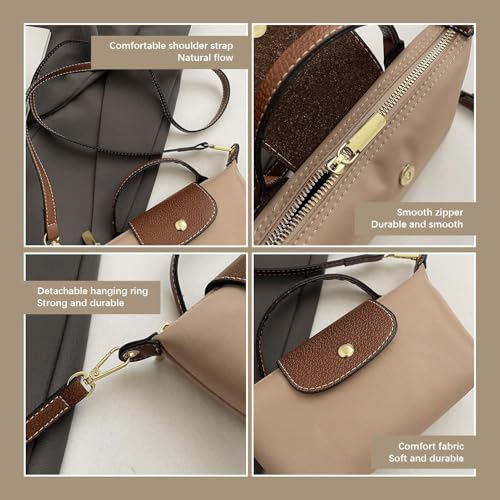 Fashion Mini Crossbody Bag, Handbags Purses with Adjustable Strap for Women, Ladies Shoulder Totes Bag - color: Khaki
