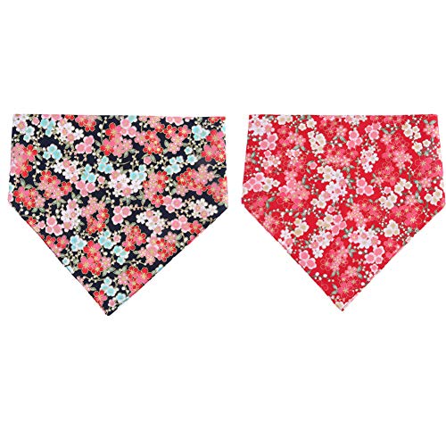 4 Pack Dog Bandanas Triangle Bibs Scarf Accessories Japanese Style Small - size: Small