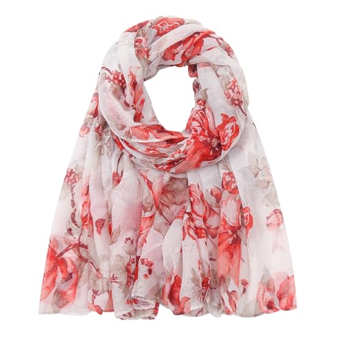 vimate Lightweight Scarf for Women Fashion Head Cover Hijab Cotton Voile Scarf Shawl Wrap for Spring Fall Winter Season - color: E1#.style 69