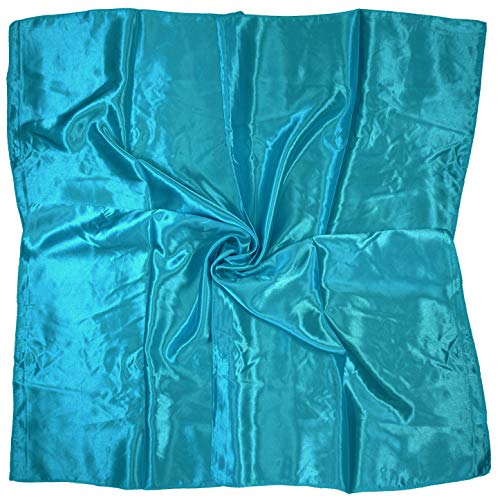 4 Pc Set Large 35 x 35 inches Satin Square Scarves Neck Hair Head Scarf Bundle - color: Set W3
