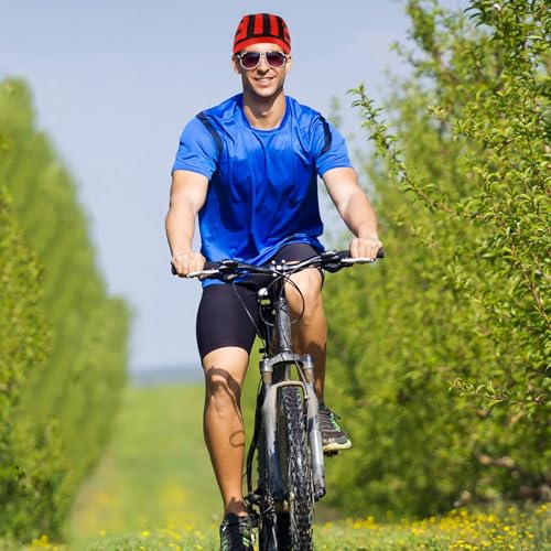 DOCILA 3 Pcs Do Rags for Men Skull Cap Bandana Hat Breathable Helmet Linner Beanie - color: Whiteredblack