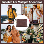 1 Pc Leather Change Purse For Women, Small Wallet With Zipper Mini Coin Purse Wallets, Brown Wallet Card Holder For Women Men