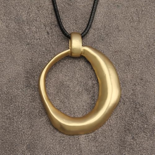 Boho Necklaces for Women Cord Necklace with Pendant Long Silver Necklace Vintage Sweater Necklace Hippie Jewelry for Women Girls Gifts - style: Gold Large Necklace