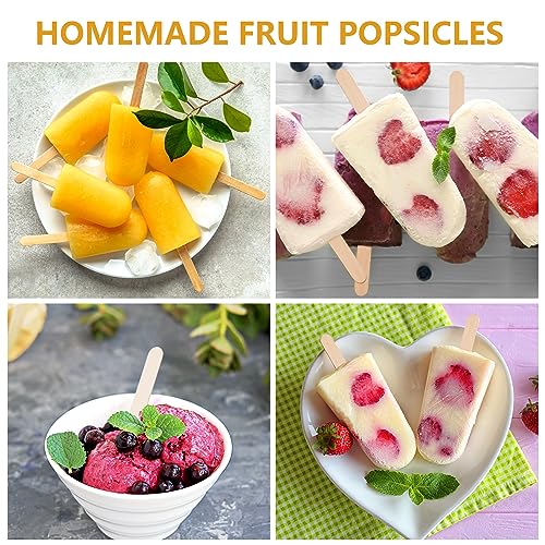 1200 Pieces Wooden Craft Sticks, 4.5 Inch Long Natural Wood Popsicle Ice Cream Sticks for DIY Wood Crafts, Hair Removal and Waxing Supplies, Paint Stirrer, Art Projects and Ice Pop Sticks - size: 4.5 inches-1200pcs