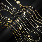 JenPen 8 Pcs Belly Chain Adjustable Waist Chain Summer Beach Bikini Waist Body Beads for Women Adults Multilayer - style: Elegant Style