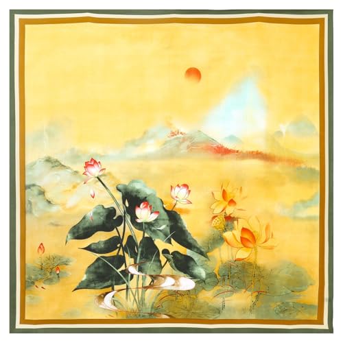 XL 43 Inch Extra Large Square Scarf Fashion Scarves Silk Feeling Hair Scarf Wrapping Scarfs Night Sleeping Headscarf - color: Ba1010