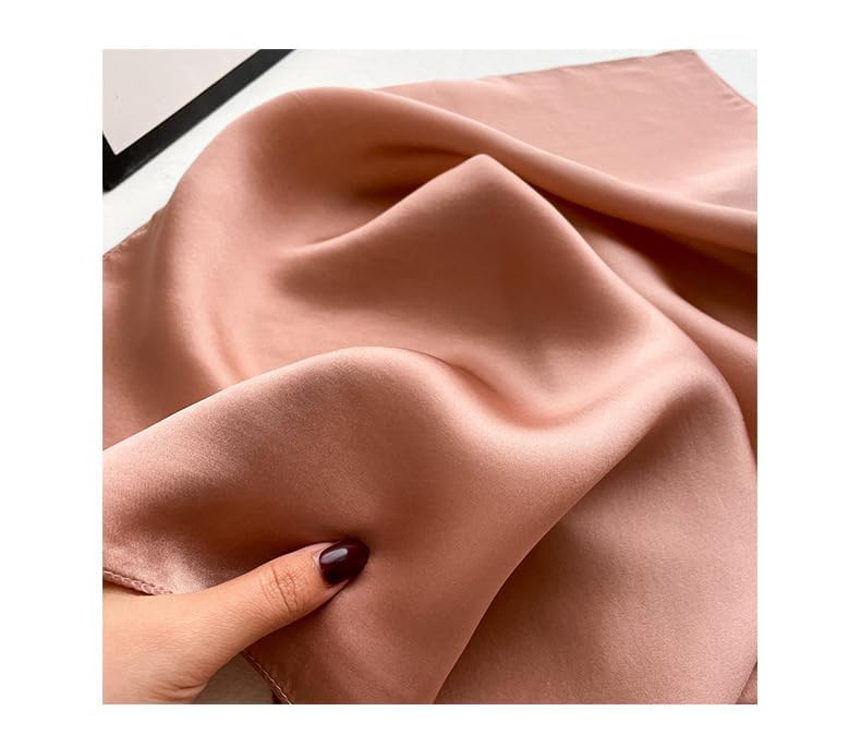 100% Mulberry Silk Neck Scarf - 21'' x 21'' Lightweight Neckerchief - Women Men Small Square Digital Printed Scarves - color: 080