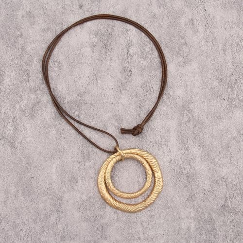 Boho Necklaces for Women Cord Necklace with Pendant Long Silver Necklace Vintage Sweater Necklace Hippie Jewelry for Women Girls Gifts - style: Large Boho Pendant Necklace