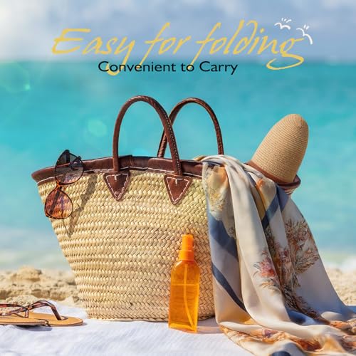 Womens Beach Sun Straw Hat, Wide Brim Sun Hat Travel Foldable Summer Wind Lanyard UPF 50+ - color: Khaki