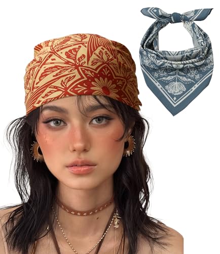 21"x21" Soft Cotton Bandana for Men and Women Unisex Head Wrap Scarf Headband Face Mask for Outdoor - color: Qm2-freebird