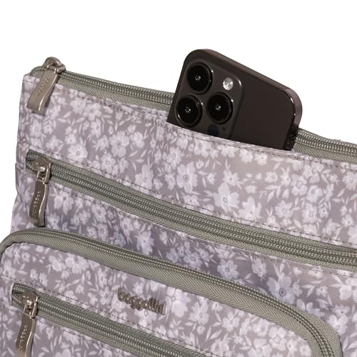 Baggallini womens Out and About Crossbody - color: Light Grey Petal