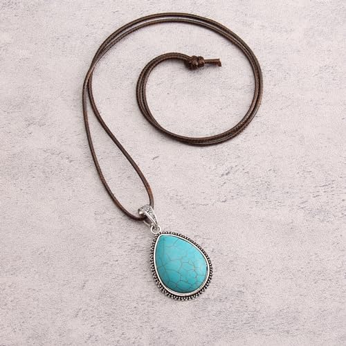 Boho Necklaces for Women Cord Necklace with Pendant Long Silver Necklace Vintage Sweater Necklace Hippie Jewelry for Women Girls Gifts - style: Bohemian Necklaces