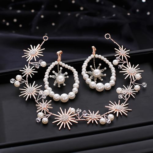 Boho Floral Crown for Women– Adjustable Faux Silk Flower Headband, Handmade Wedding Hair Accessory for Festivals & Photoshoots, Flower Hair Crown for Women (Gold Sunflower, Adjustable) - color: Gold Sunflower