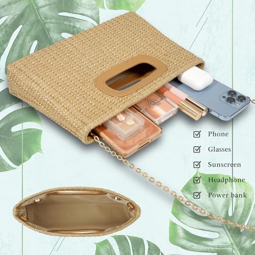 Top Handle Clutch Handbags for Women, Evening Handbag Shoulder Crossbody Purse with Gold Chain - color: Colorful