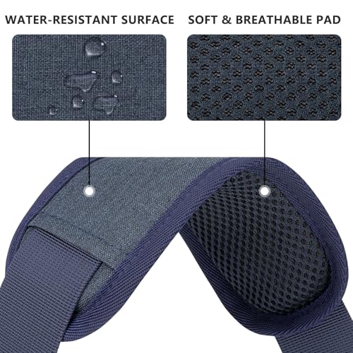 RAINYEAR Shoulder Strap for Bag, Adjustable Soft Padded Replacement Shoulder Strap with Metal Hooks for Messenger Bag - color: Navy Blue