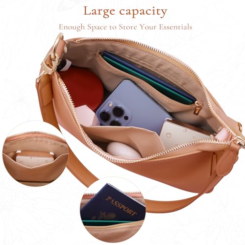 Uygafly Shoulder Bag for Women Cute Handbags Purses - color: Ab-brown